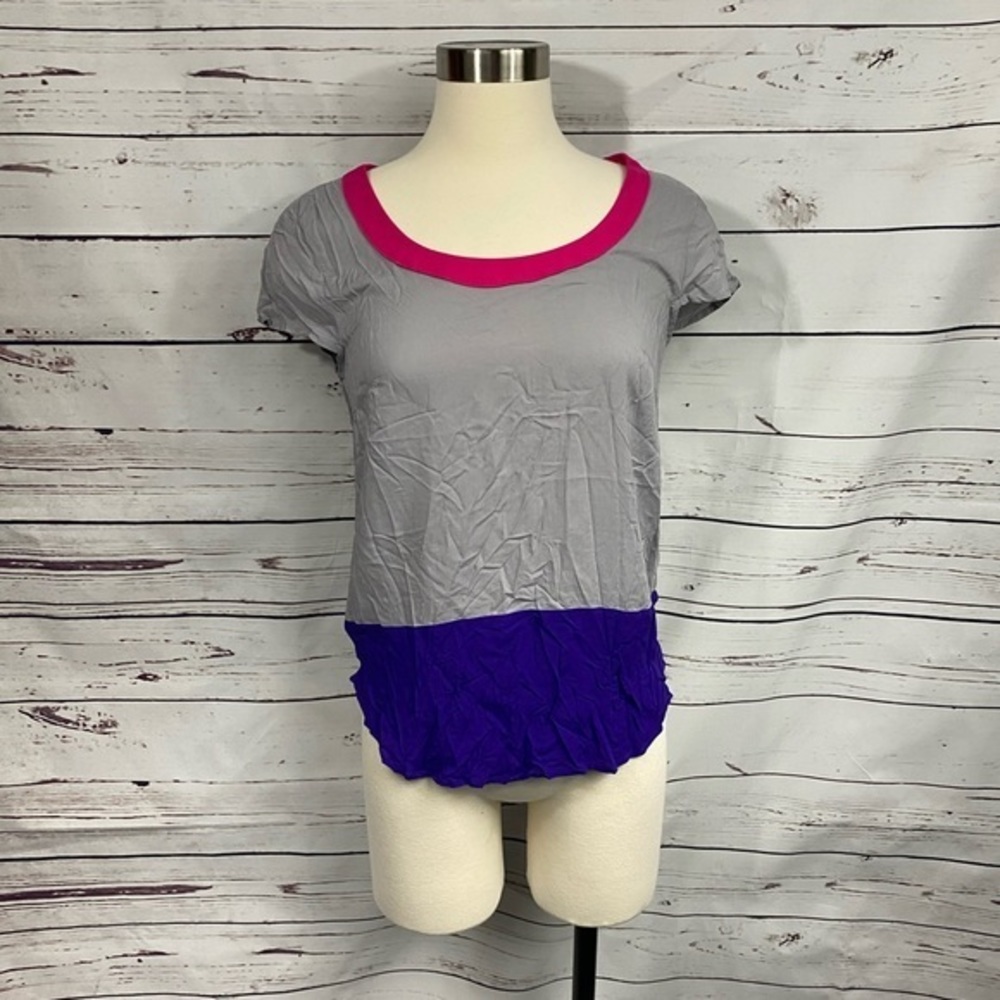 Splendid Grey Color‎ Block Top